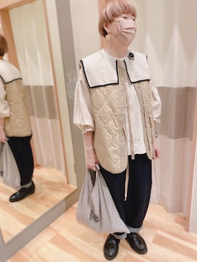 「靴」｜「アイテム（ジャケット/アウター）」を使った、chi211030さん（レディース・165cm）の秋コーディネート