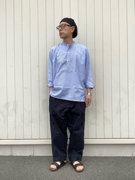 「FUDGEBOYのトラッドスタイル」｜「アイテム（ハンチング/ベレー帽）」を使った、liu1945さん（メンズ・174cm）の春コーディネート