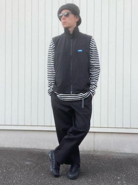 「RED KAP（レッドキャップ）のアイテム（スラックス）」を使った、liu1945さん（メンズ・174cm）の春コーディネート