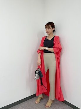 「PAPILLONNER（パピヨネ）のアイテム（シューズ）」を使った、Shin シンさん（レディース・167cm）の夏コーディネート
