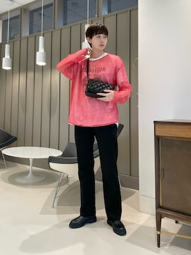 「SASQUATCHfabrix.（サスクワァッチファブリックス）のアイテム（トップス）」を使った、キヨさん（レディース・175cm）の夏コーディネート
