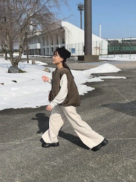 「GRL（グレイル）のアイテム（パンツ）」を使った、chicchimoさん（レディース・152cm）の春コーディネート