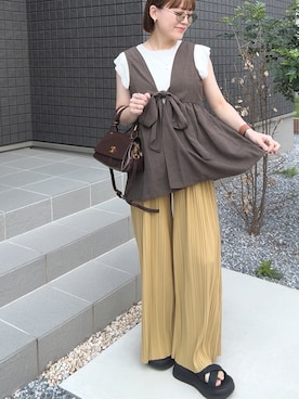 「classicalelf（クラシカルエルフ）のアイテム（パンツ）」を使った、chicchimoさん（レディース・152cm）の秋コーディネート