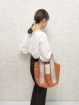 「アイテム（ヘアアクセサリー）」を使った、chicchimoさん（レディース・152cm）の夏コーディネート