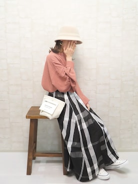 「NEUNA（ヌナ）のアイテム（ハット）」を使った、chicchimoさん（レディース・152cm）の冬コーディネート