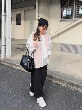 「アイテム（スニーカー）」を使った、chicchimoさん（レディース・152cm）の秋コーディネート