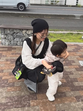 「アイテム（デニムスカート）」を使った、chicchimoさん（レディース・152cm）の秋コーディネート