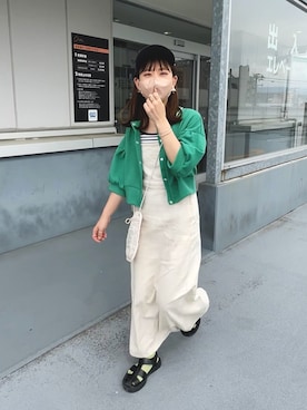 ワッフルドロップショルダーショート丈カーディガンを使った人気ファッションコーディネート Wear ワッフルドロップショルダーショート丈カーディガンを使った人気ファッションコーディネート Wear