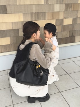 「アイテム（バレッタ/ヘアクリップ）」を使った、chicchimoさん（レディース・152cm）の秋コーディネート