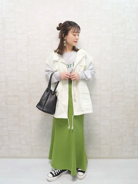 「RAY CASSIN（レイカズン）のアイテム」を使った、chicchimoさん（レディース・152cm）の春コーディネート