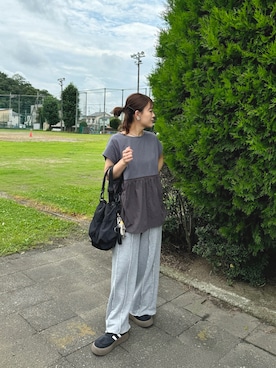 「アイテム（スウェットパンツ）」を使った、chicchimoさん（レディース・152cm）の夏コーディネート