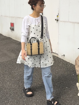 「coca（coca）（コカ）のアイテム」を使った、chicchimoさん（レディース・152cm）の夏コーディネート