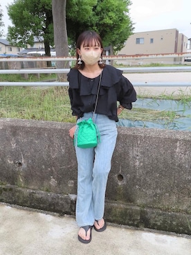 「classicalelf（クラシカルエルフ）のアイテム（トップス）」を使った、chicchimoさん（レディース・152cm）の夏コーディネート