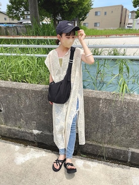 「Crisp（クリスプ）のアイテム」を使った、chicchimoさん（レディース・152cm）の夏コーディネート