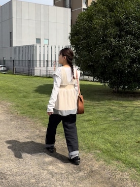 「アイテム（ベスト）」を使った、chicchimoさん（レディース・152cm）の秋コーディネート