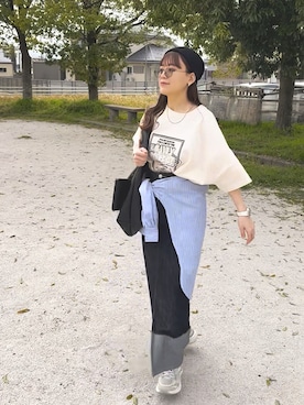 「GRL（グレイル）のアイテム」を使った、chicchimoさん（レディース・152cm）の夏コーディネート