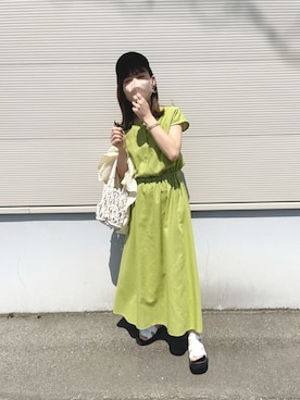 「URBAN RESEARCH Sonny Label（アーバンリサーチサニーレーベル）のアイテム（ワンピース/ドレス）」を使った、chicchimoさん（レディース・152cm）の夏コーディネート