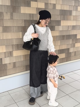 「アイテム（ベスト）」を使った、chicchimoさん（レディース・152cm）の秋コーディネート