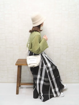 「NEUNA（ヌナ）のアイテム（ハット）」を使った、chicchimoさん（レディース・152cm）の冬コーディネート