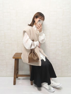 「Kastane（カスタネ）のアイテム（その他アウター）」を使った、chicchimoさん（レディース・152cm）の春コーディネート