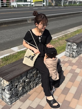 「アイテム（ワンピース/ドレス）」を使った、chicchimoさん（レディース・152cm）の夏コーディネート