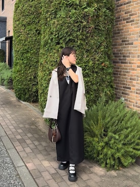 「アイテム（テーラードジャケット）」を使った、chicchimoさん（レディース・152cm）の秋コーディネート