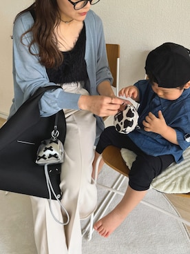 「アイテム（トートバッグ）」を使った、chicchimoさん（レディース・152cm）の秋コーディネート