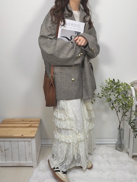 「classicalelf（クラシカルエルフ）のアイテム（ジャケット/アウター）」を使った、chicchimoさん（レディース・152cm）の春コーディネート