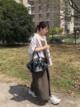 「アイテム（ワンピース）」を使った、chicchimoさん（レディース・152cm）の秋コーディネート