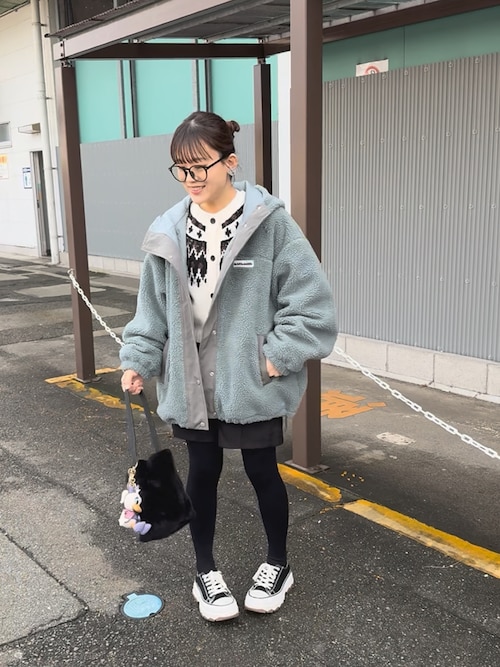 はる  【アウターコーデSET】 セール】《JaVaジャバコラボ》 レトロ スポーツで最旬コーデ。スタンド