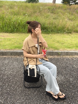 「GRL（グレイル）のアイテム（ブレスレット）」を使った、chicchimoさん（レディース・152cm）の夏コーディネート