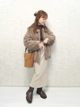 「classicalelf（クラシカルエルフ）のアイテム（ブルゾン）」を使った、chicchimoさん（レディース・152cm）の秋コーディネート