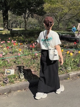 「アイテム（スカート）」を使った、chicchimoさん（レディース・152cm）の夏コーディネート