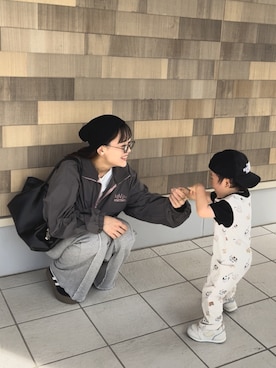 「アイテム（ニットキャップ/ビーニー）」を使った、chicchimoさん（レディース・152cm）の秋コーディネート