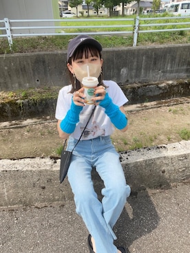 「アイテム（アームカバー）」を使った、chicchimoさん（レディース・152cm）の夏コーディネート
