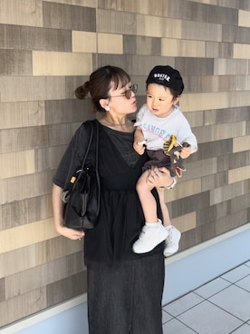 「アイテム（ネックレス）」を使った、chicchimoさん（レディース・152cm）の秋コーディネート