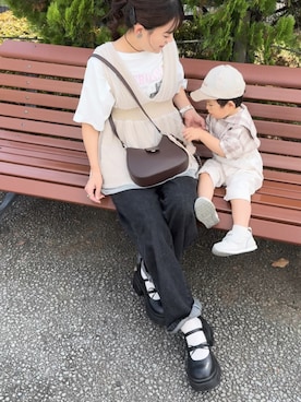 「アイテム（ベスト）」を使った、chicchimoさん（レディース・152cm）の秋コーディネート