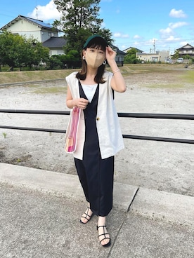 「classicalelf（クラシカルエルフ）のアイテム（ジャンパースカート）」を使った、chicchimoさん（レディース・152cm）の夏コーディネート