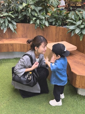 「アイテム（テーラードジャケット）」を使った、chicchimoさん（レディース・152cm）の秋コーディネート