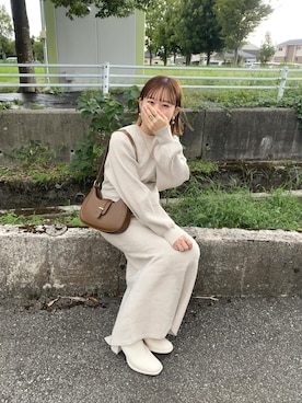 「SENSE OF PLACE by URBAN RESEARCH（センスオブプレイスバイアーバンリサーチ）の『4サイズ展開』『晴雨兼用』スクエアトウセンターシームストレッチブーツ（ブーツ）」を使った、chicchimoさん（レディース・152cm）の秋コーディネート