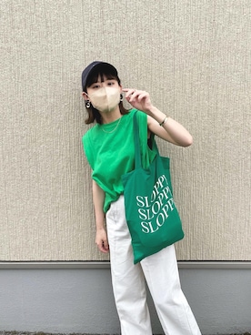 「GRL（グレイル）のアイテム（ブレスレット）」を使った、chicchimoさん（レディース・152cm）の夏コーディネート