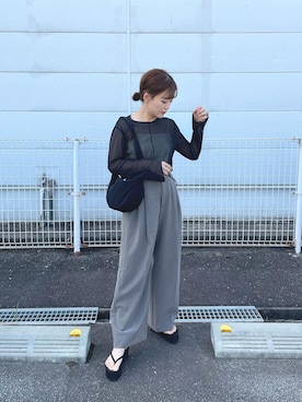 「GRL（グレイル）のアイテム（サンダル）」を使った、chicchimoさん（レディース・152cm）の夏コーディネート