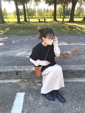 「DISCOAT（ディスコート）のアイテム」を使った、chicchimoさん（レディース・152cm）の冬コーディネート