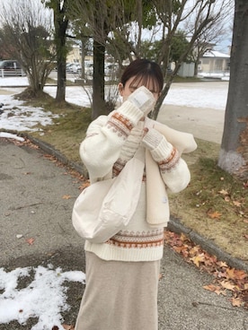 「マイベストコーデ2022」｜「アイテム（バッグ）」を使った、chicchimoさん（レディース・152cm）の冬コーディネート
