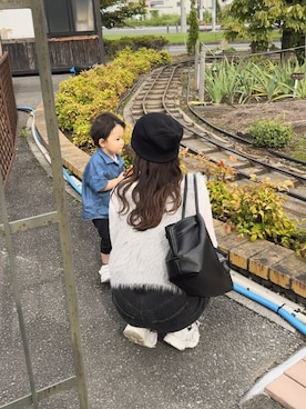 「アイテム（ベスト）」を使った、chicchimoさん（レディース・152cm）の秋コーディネート