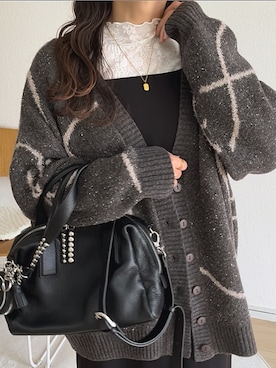 「アイテム（ボストンバッグ）」を使った、chicchimoさん（レディース・152cm）の冬コーディネート