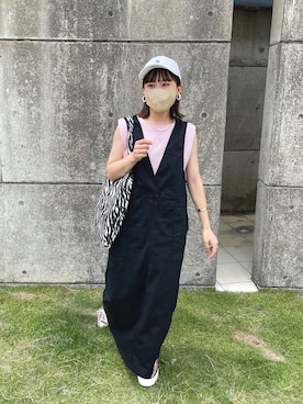 「GRL」｜「アイテム（ジャンパースカート）」を使った、chicchimoさん（レディース・152cm）の夏コーディネート