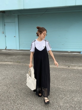 「CIAOPANIC TYPY（チャオパニックティピー）のアイテム（ワンピース/ドレス）」を使った、chicchimoさん（レディース・152cm）の夏コーディネート