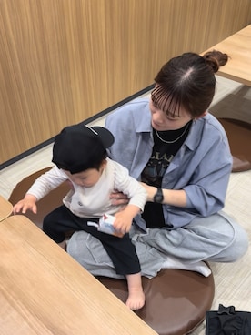 「アイテム（スウェットパンツ）」を使った、chicchimoさん（レディース・152cm）の秋コーディネート