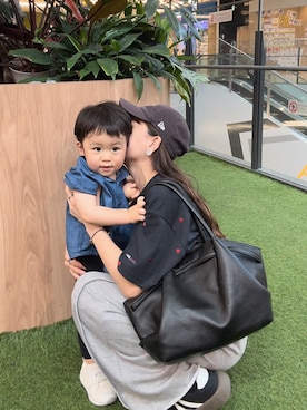「アイテム（スウェットパンツ）」を使った、chicchimoさん（レディース・152cm）の秋コーディネート
